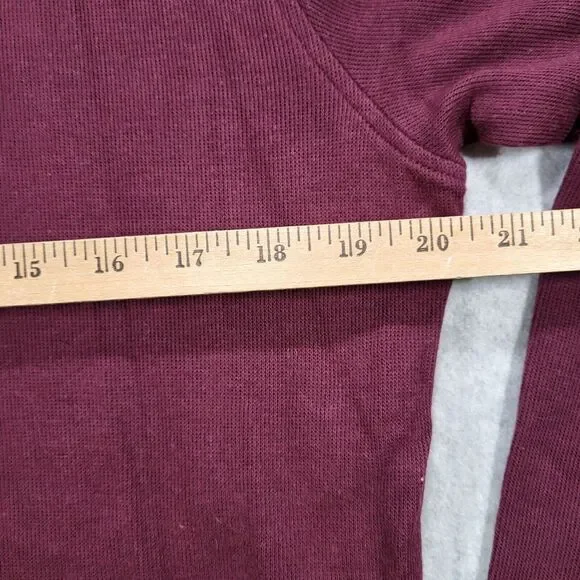 Club Room Mens Large Maroon 1/4 Zip French Rib Long Sleeve Pullover Sweater - Picture 7 of 9